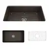 BOCCHI
1362_0120
Sotto Semi-Reveal Dual-Mount Fireclay 32 in. Single Bowl Kitchen Sink Protective 