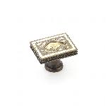 Schaub659-YPAvalon Bay Rectangular Knob 1-7/8 in. w/ Imperial Shell and Yellow Mother of Pearl I