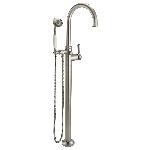 California Faucets
1311_XX_FR
Traditional Single Hole Floor Mount Tub Filler w/ Arc Spout Lever or