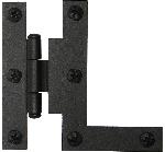 AcornAH4BQ3 in. H and L Hinge 3/8 in. Offset Smooth Black Iron