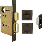 INOX FH23-TT08-PD8000 Privacy, Entry or Patio Lockset For Pocket Doors Urban Flush Pull W/ TT08 Thum
